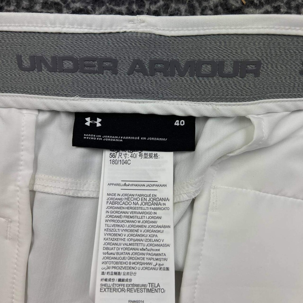 Under Armour Golf Shorts Men 40 White Chino Pockets‎ Outdoor - Picture 3 of 9